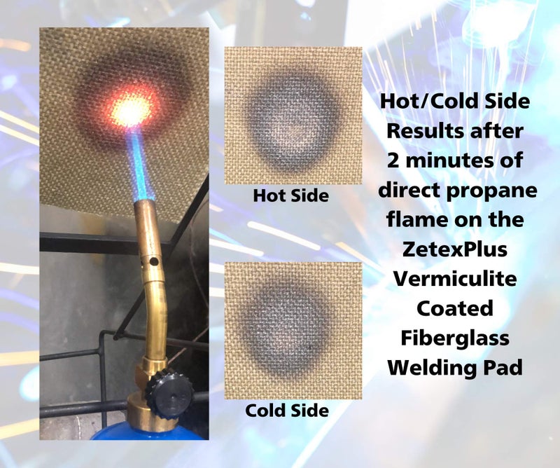 Newtex High-Temperature Resistant Fiberglass Pad - 12" x 12" - High Heat Resistant PlumberPad for Soldering, Welding, Brazing - Heavy Duty, Professional Welding Pad - Image 4